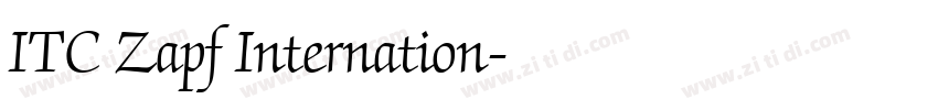 ITC Zapf Internation字体转换